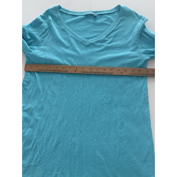 Fresh Produce Tunic Womens XS Turq Blue Oversize Asymmetrical Coastal Lagenlook - Picture 8 of 14